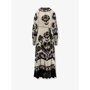 Farm Rio Women Viscose Dress With Floral Arabesque Motif